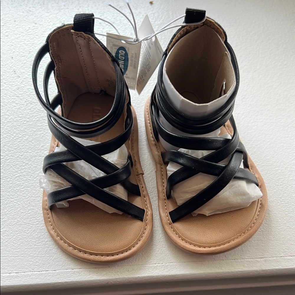 Kids Black Sandals